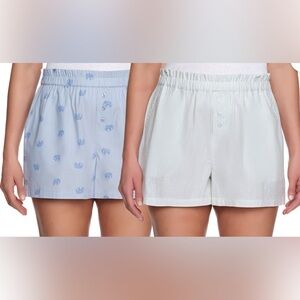 Women’s 2 Pack Loft Sleep Shorts Boxer Style Relaxed Fit Breathable Fabric XL